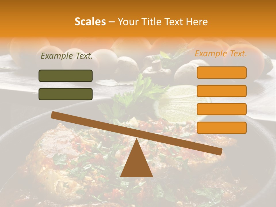 A Plate Of Food With A Fire In The Background PowerPoint Template