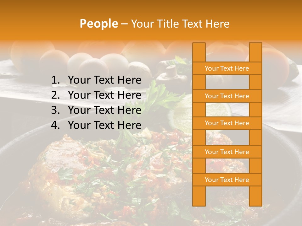 A Plate Of Food With A Fire In The Background PowerPoint Template