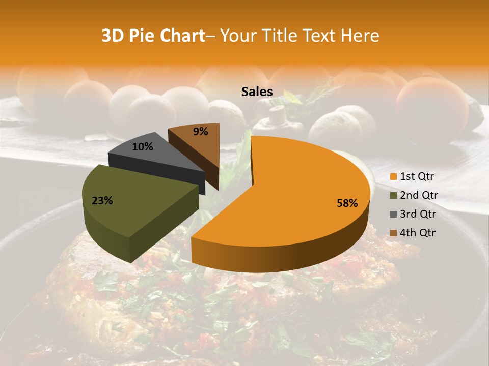 A Plate Of Food With A Fire In The Background PowerPoint Template