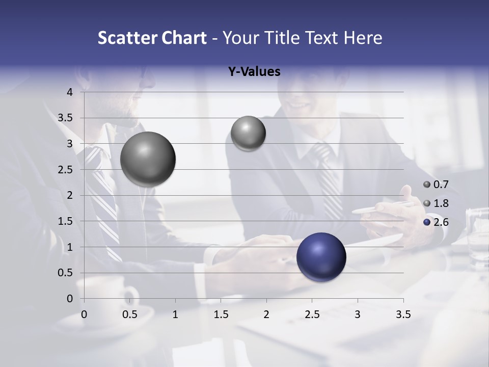 Two Men In Business Suits Sitting At A Table PowerPoint Template