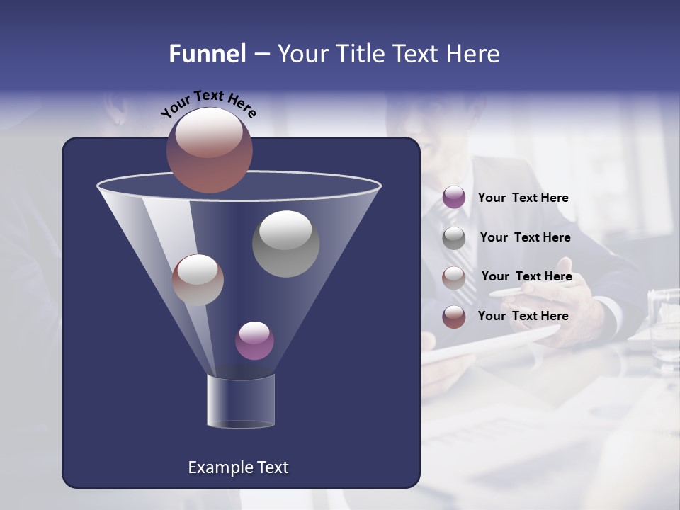 Two Men In Business Suits Sitting At A Table PowerPoint Template