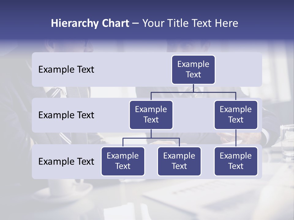 Two Men In Business Suits Sitting At A Table PowerPoint Template