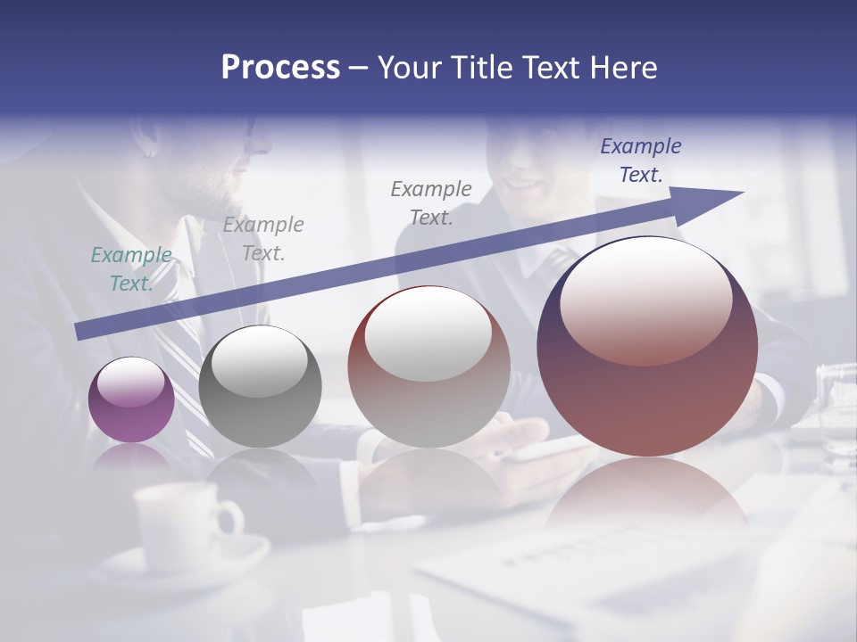 Two Men In Business Suits Sitting At A Table PowerPoint Template