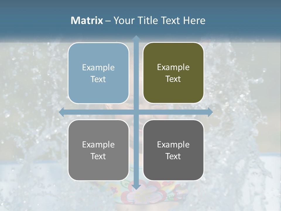 A Young Girl Splashing Water In A Pool PowerPoint Template