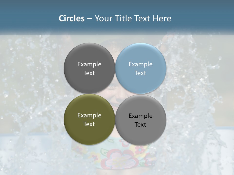 A Young Girl Splashing Water In A Pool PowerPoint Template