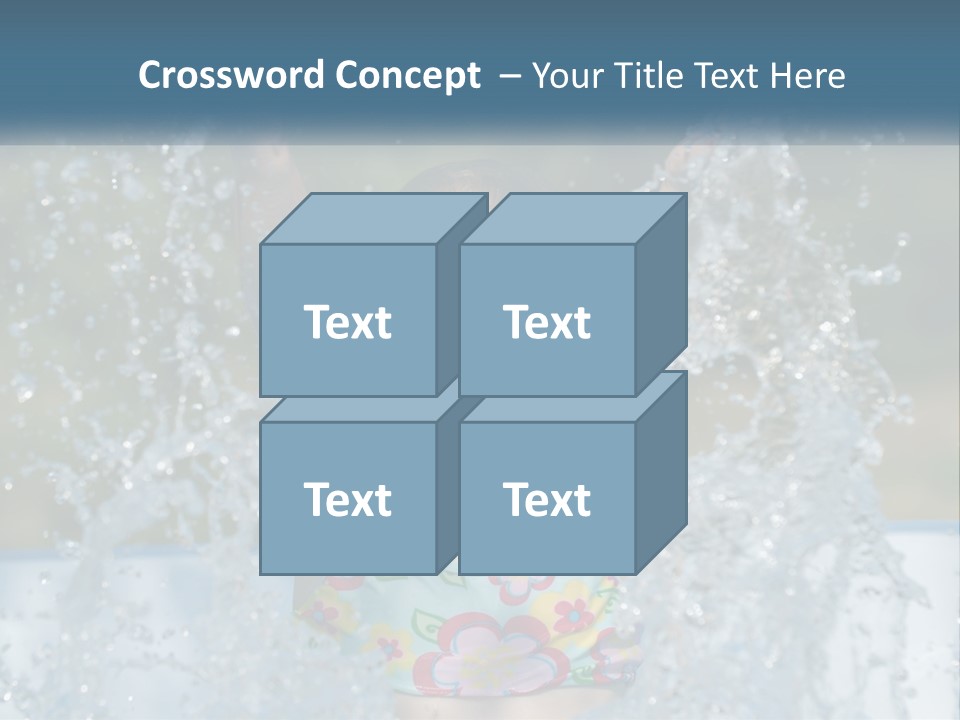 A Young Girl Splashing Water In A Pool PowerPoint Template