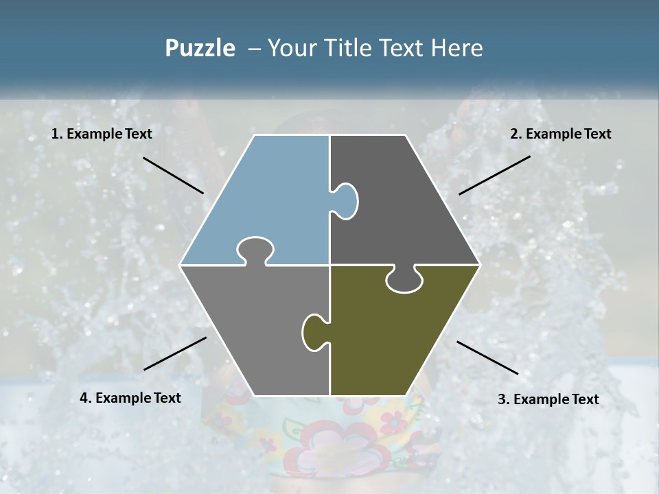 A Young Girl Splashing Water In A Pool PowerPoint Template