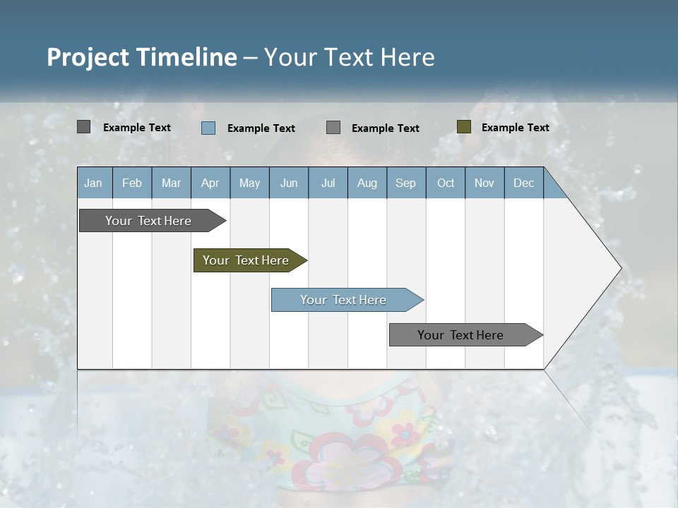 A Young Girl Splashing Water In A Pool PowerPoint Template