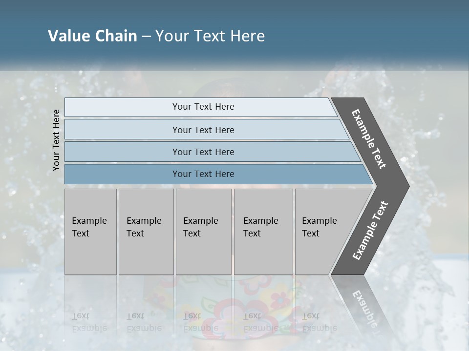 A Young Girl Splashing Water In A Pool PowerPoint Template