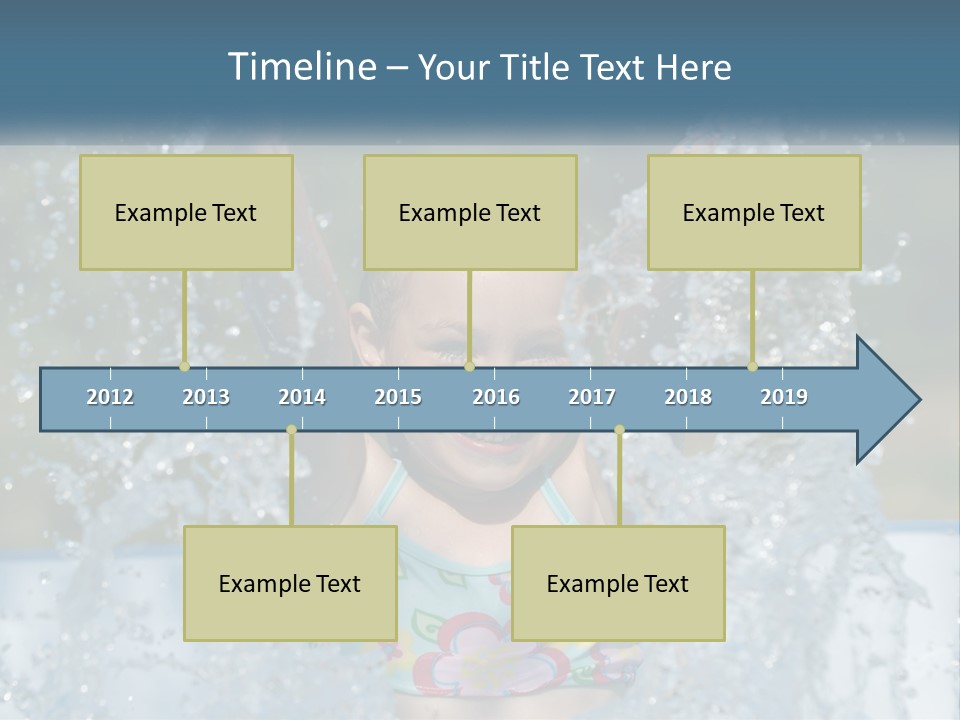 A Young Girl Splashing Water In A Pool PowerPoint Template