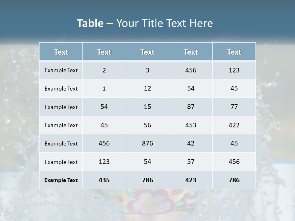 A Young Girl Splashing Water In A Pool PowerPoint Template