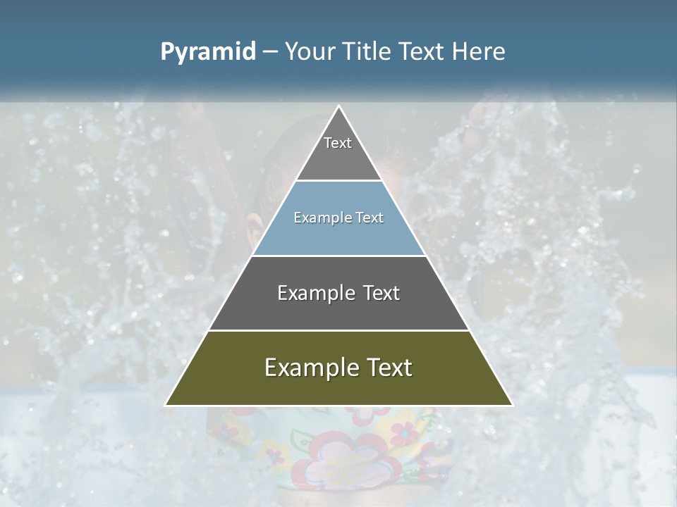 A Young Girl Splashing Water In A Pool PowerPoint Template