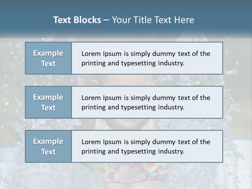 A Young Girl Splashing Water In A Pool PowerPoint Template