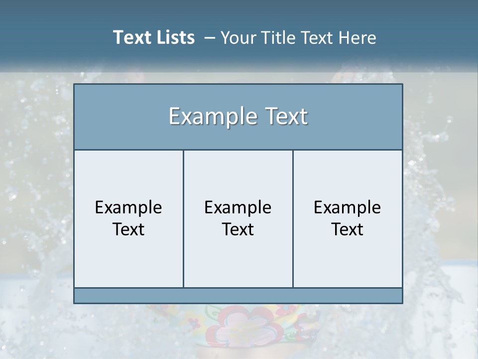 A Young Girl Splashing Water In A Pool PowerPoint Template