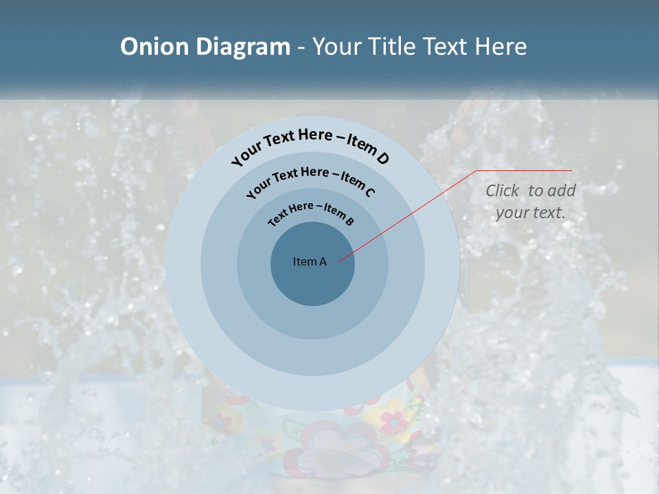 A Young Girl Splashing Water In A Pool PowerPoint Template