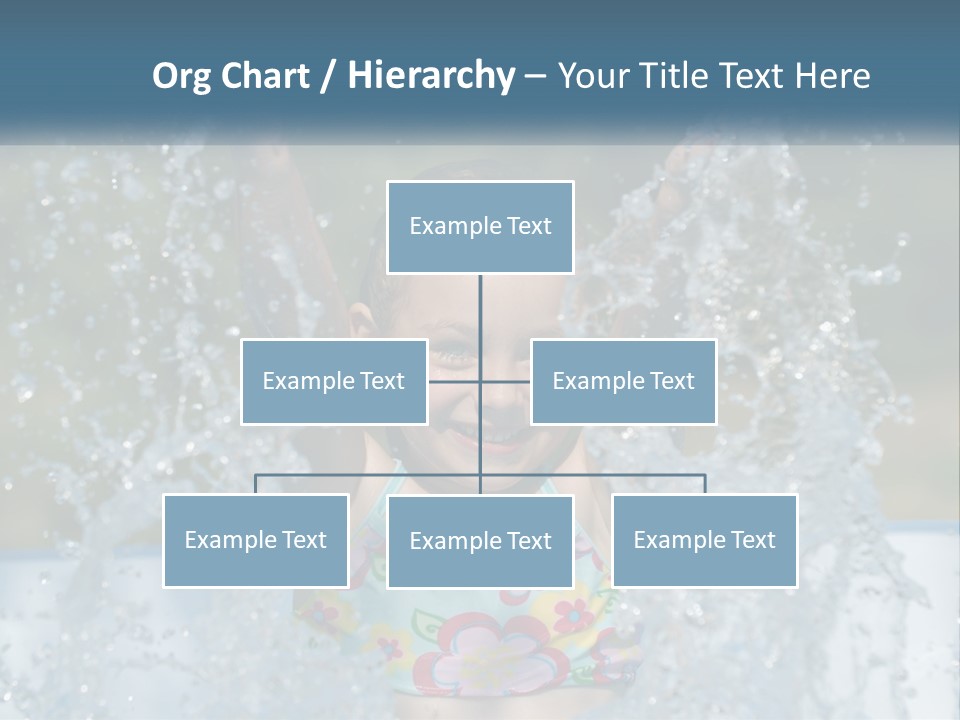 A Young Girl Splashing Water In A Pool PowerPoint Template