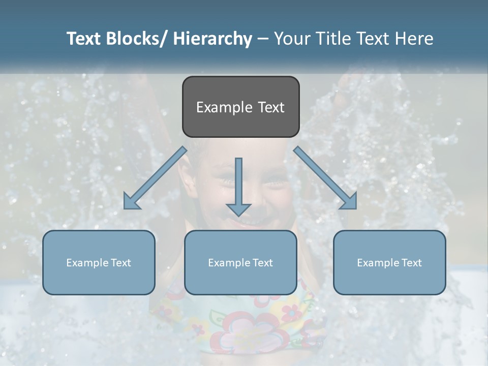 A Young Girl Splashing Water In A Pool PowerPoint Template