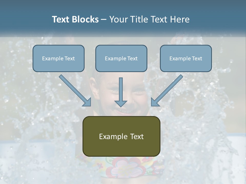 A Young Girl Splashing Water In A Pool PowerPoint Template