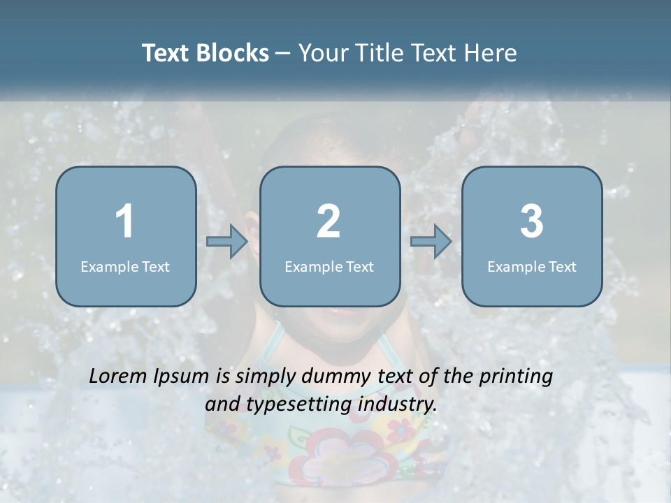 A Young Girl Splashing Water In A Pool PowerPoint Template