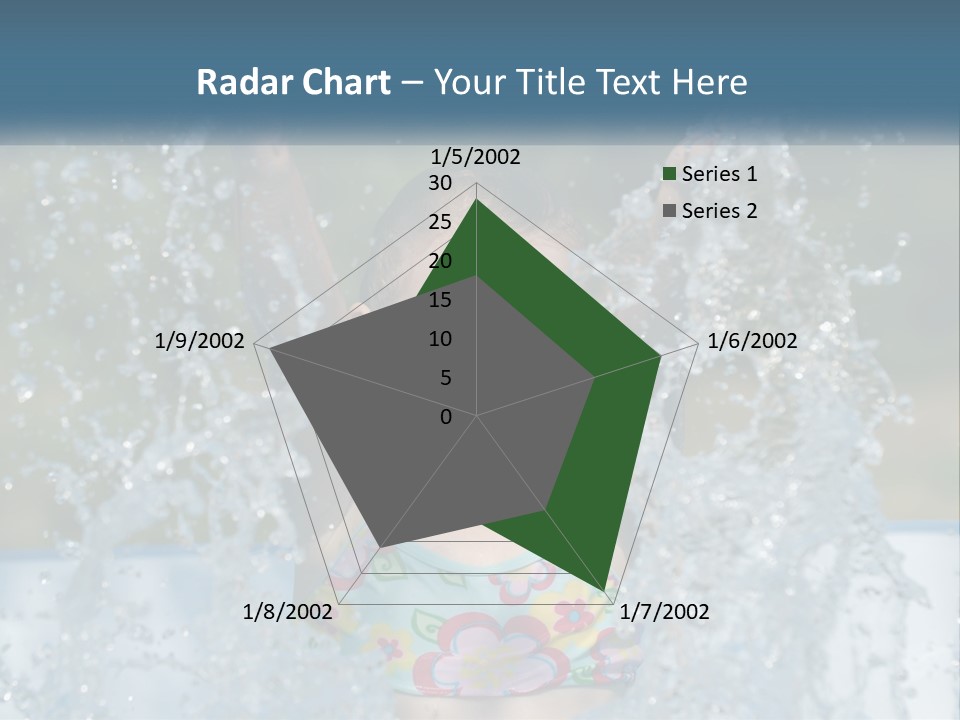 A Young Girl Splashing Water In A Pool PowerPoint Template