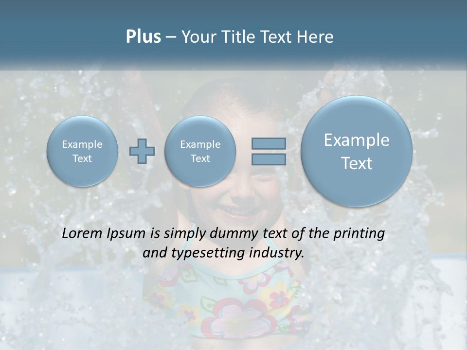 A Young Girl Splashing Water In A Pool PowerPoint Template