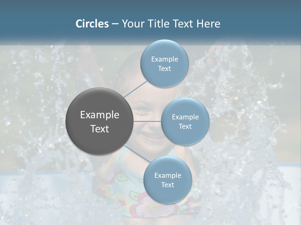 A Young Girl Splashing Water In A Pool PowerPoint Template