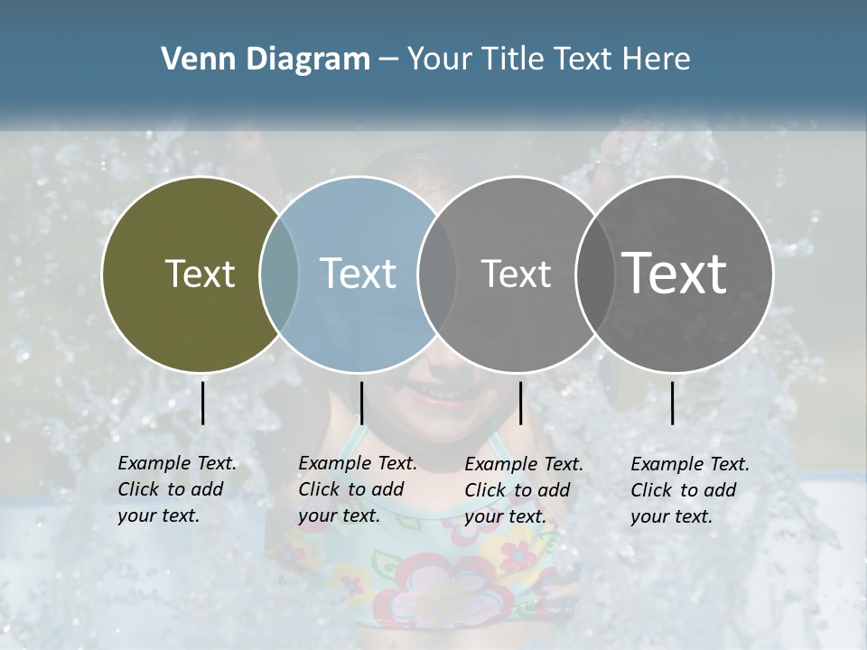 A Young Girl Splashing Water In A Pool PowerPoint Template