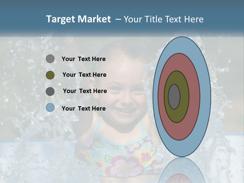 A Young Girl Splashing Water In A Pool PowerPoint Template