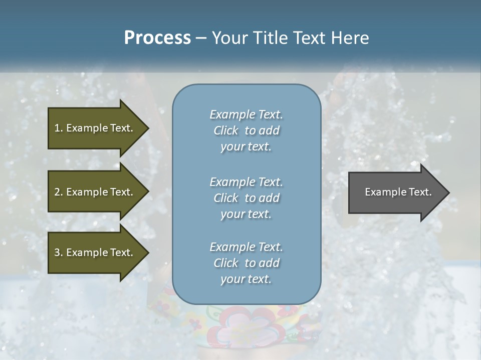 A Young Girl Splashing Water In A Pool PowerPoint Template