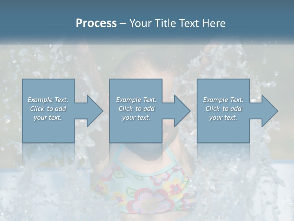 A Young Girl Splashing Water In A Pool PowerPoint Template