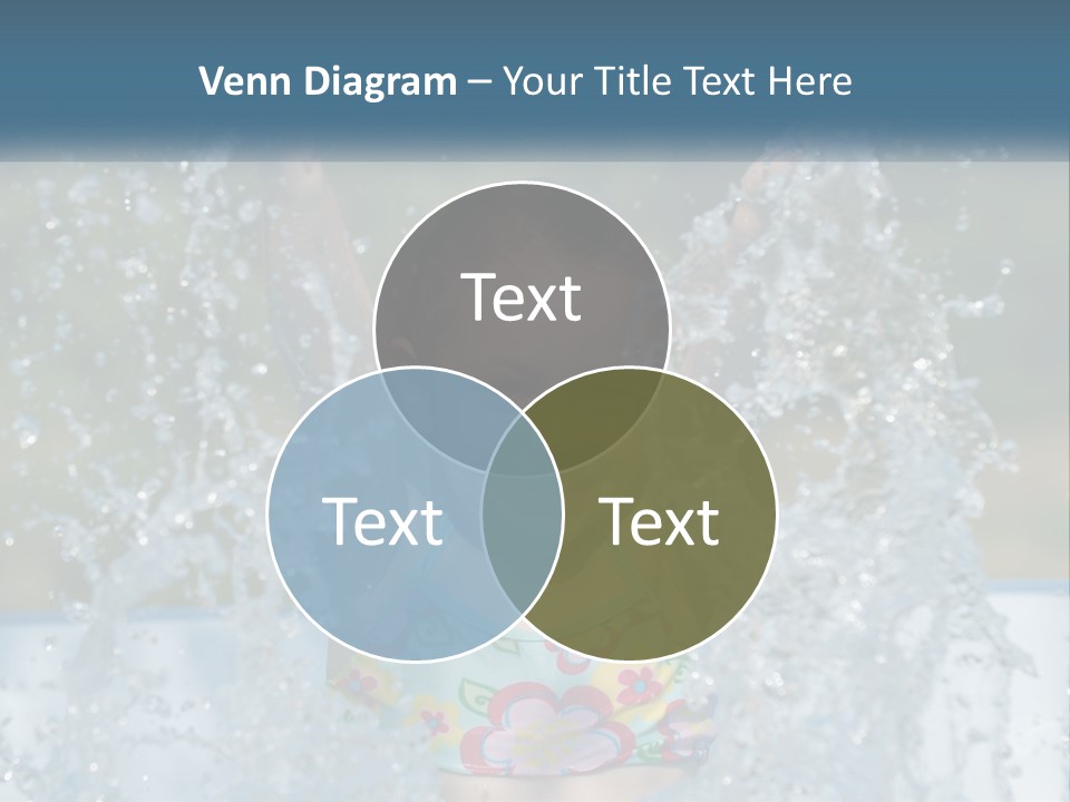 A Young Girl Splashing Water In A Pool PowerPoint Template