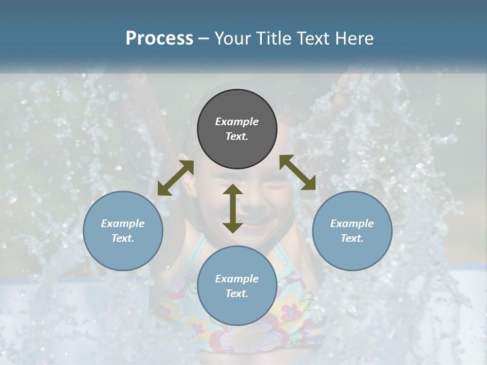 A Young Girl Splashing Water In A Pool PowerPoint Template
