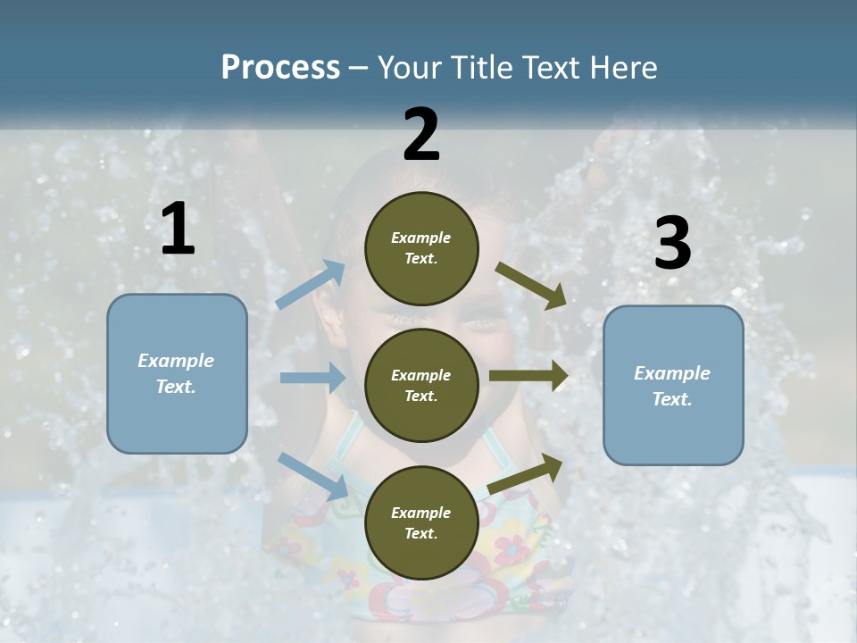 A Young Girl Splashing Water In A Pool PowerPoint Template