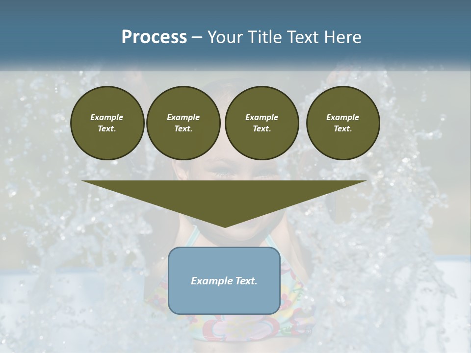 A Young Girl Splashing Water In A Pool PowerPoint Template