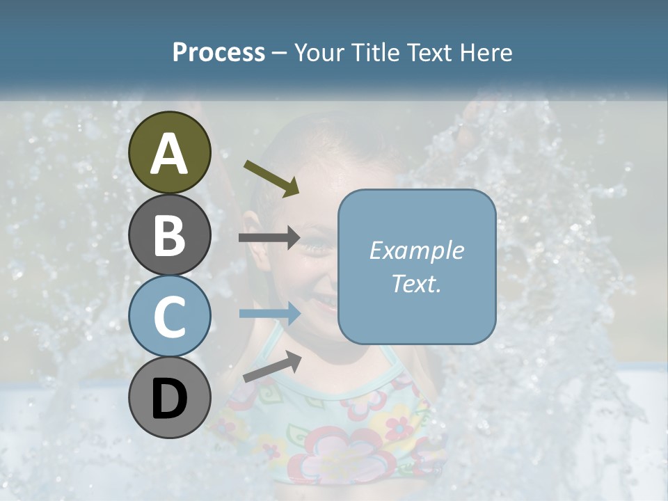 A Young Girl Splashing Water In A Pool PowerPoint Template