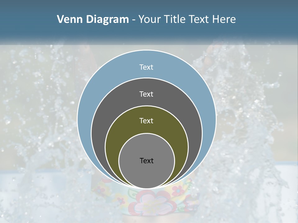 A Young Girl Splashing Water In A Pool PowerPoint Template