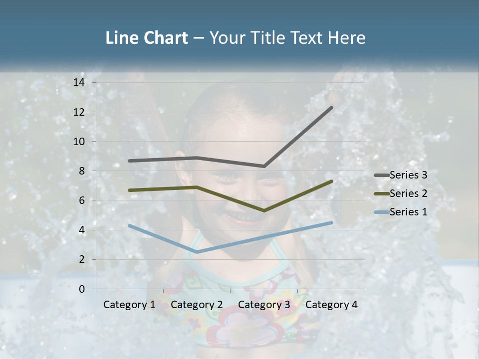 A Young Girl Splashing Water In A Pool PowerPoint Template