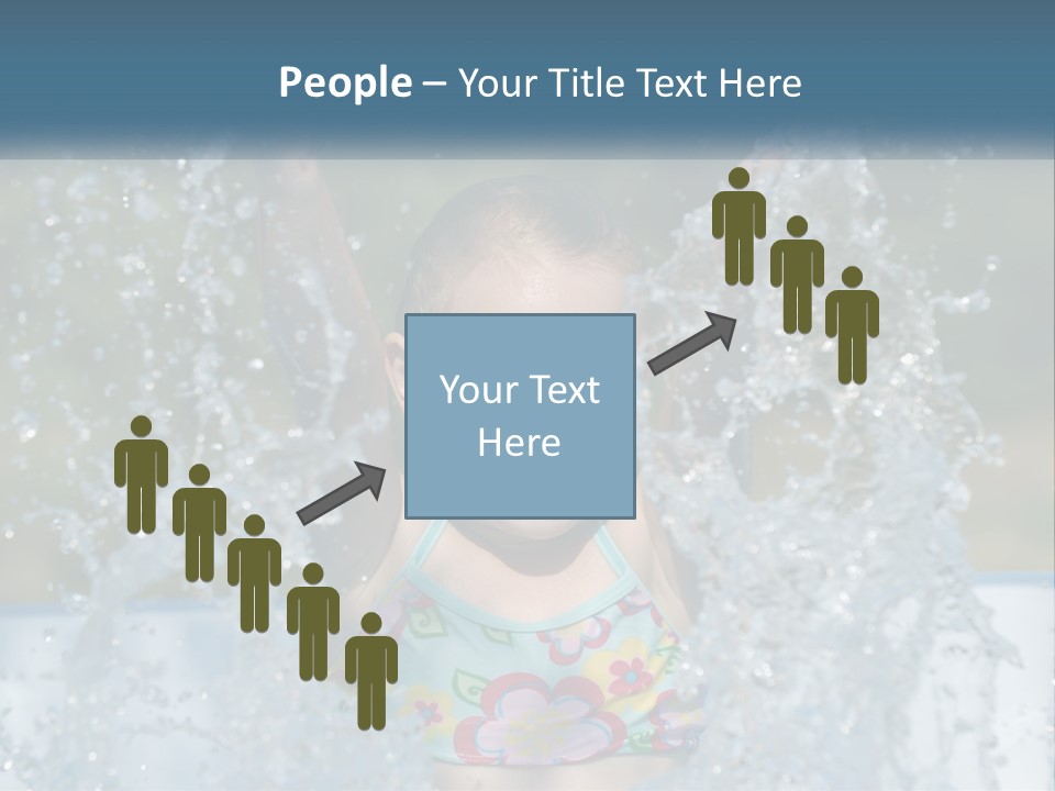 A Young Girl Splashing Water In A Pool PowerPoint Template
