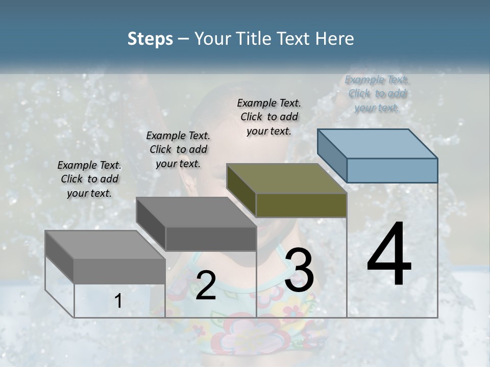 A Young Girl Splashing Water In A Pool PowerPoint Template