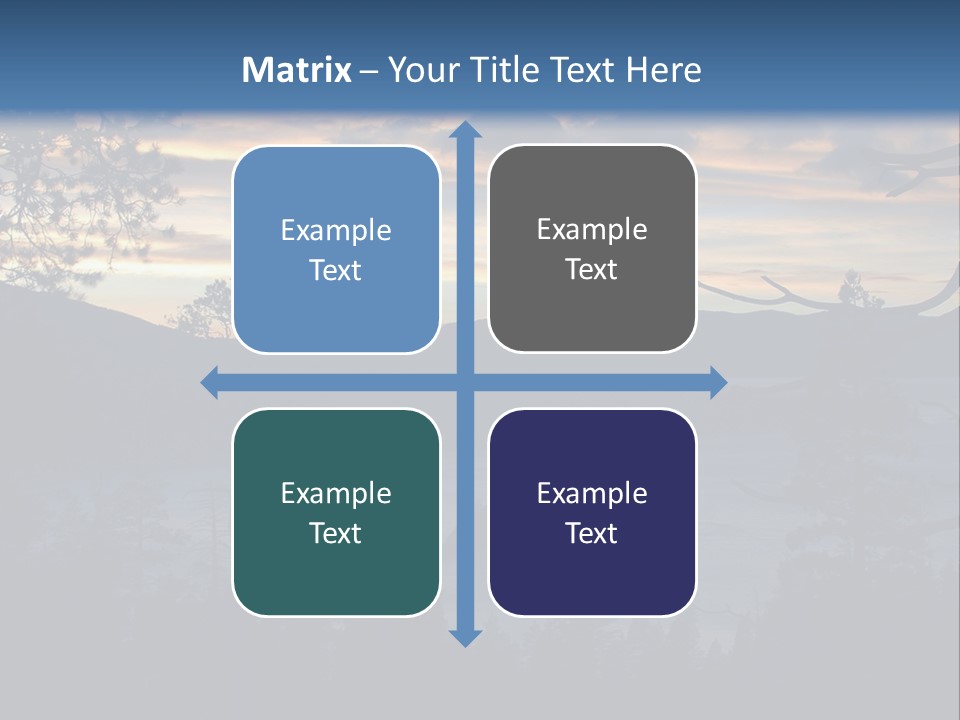 A Beautiful Sunset Over A Lake With Trees In The Foreground PowerPoint Template