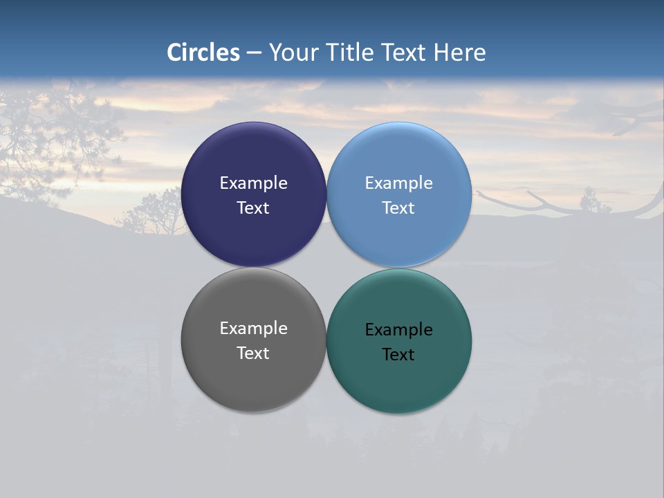 A Beautiful Sunset Over A Lake With Trees In The Foreground PowerPoint Template