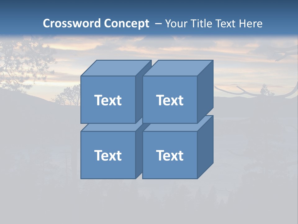 A Beautiful Sunset Over A Lake With Trees In The Foreground PowerPoint Template