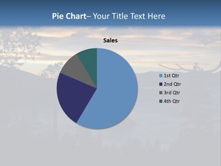 A Beautiful Sunset Over A Lake With Trees In The Foreground PowerPoint Template