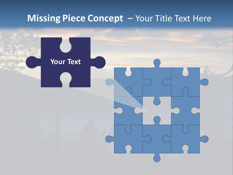 A Beautiful Sunset Over A Lake With Trees In The Foreground PowerPoint Template