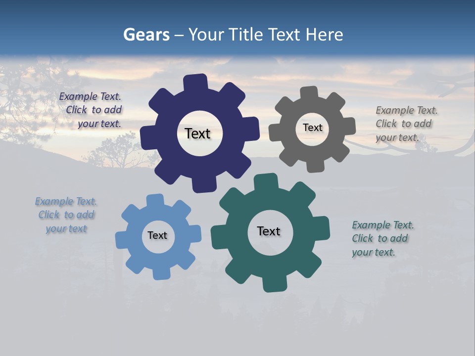A Beautiful Sunset Over A Lake With Trees In The Foreground PowerPoint Template