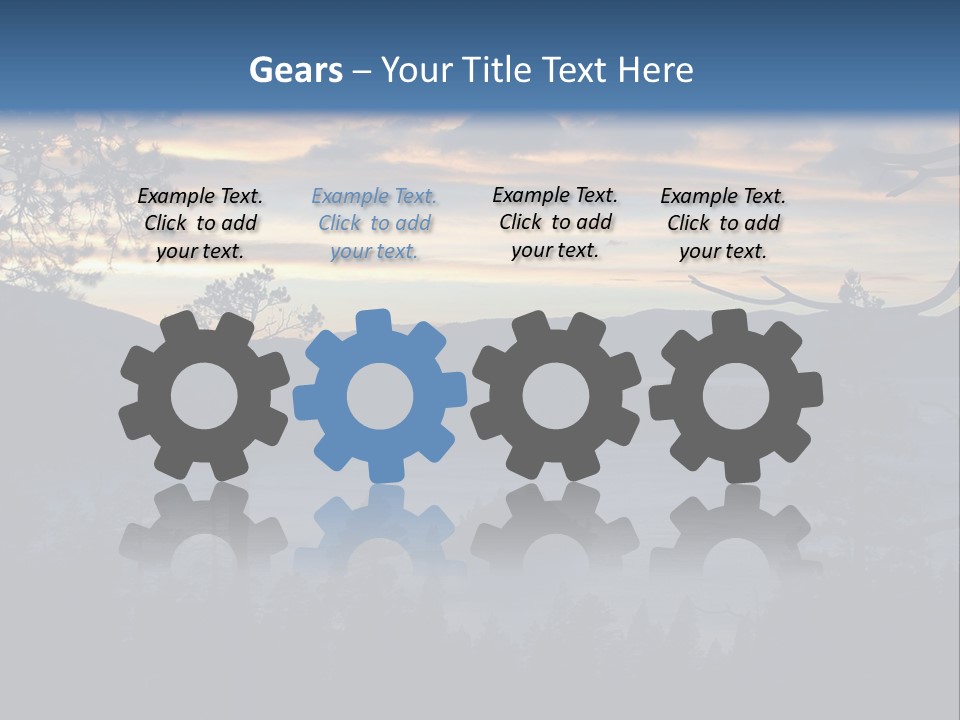 A Beautiful Sunset Over A Lake With Trees In The Foreground PowerPoint Template