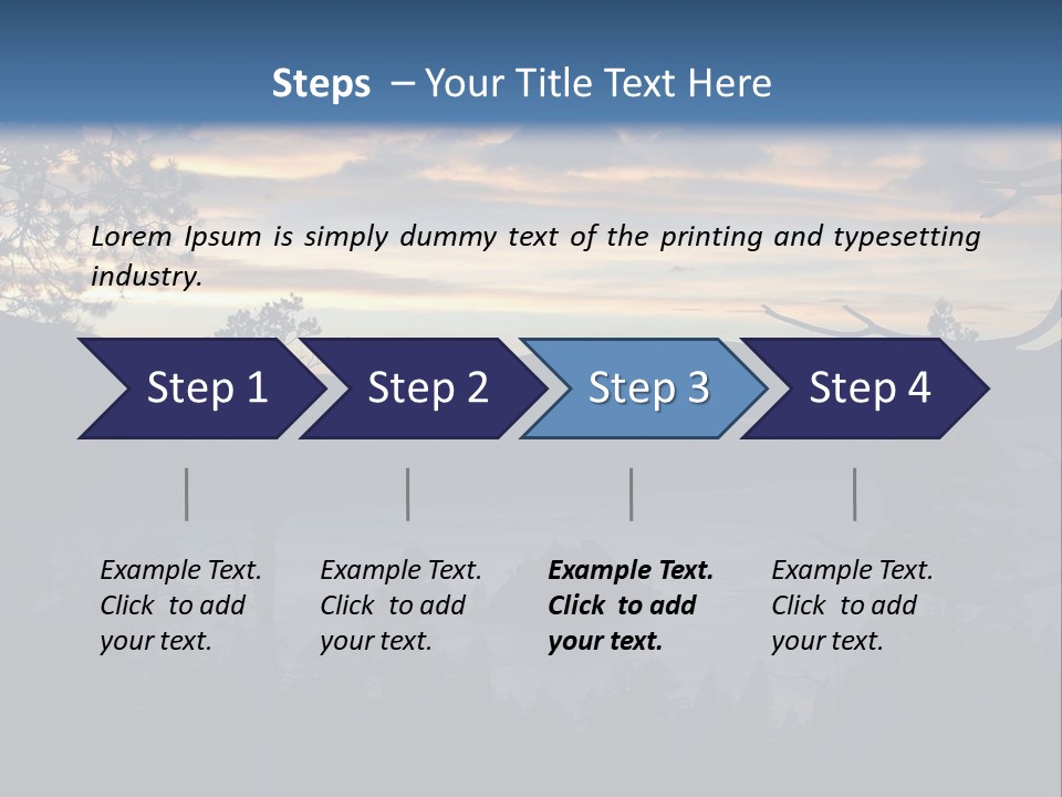 A Beautiful Sunset Over A Lake With Trees In The Foreground PowerPoint Template