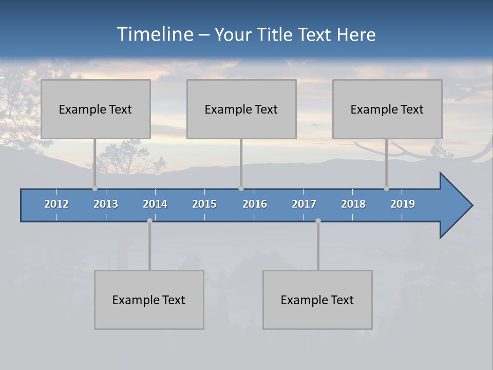 A Beautiful Sunset Over A Lake With Trees In The Foreground PowerPoint Template