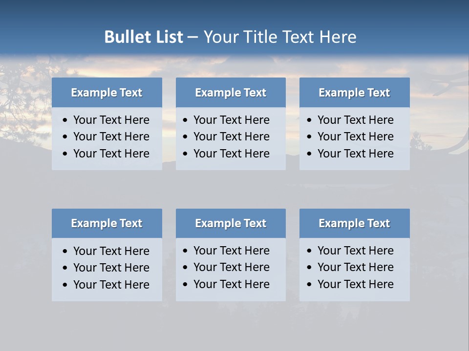 A Beautiful Sunset Over A Lake With Trees In The Foreground PowerPoint Template