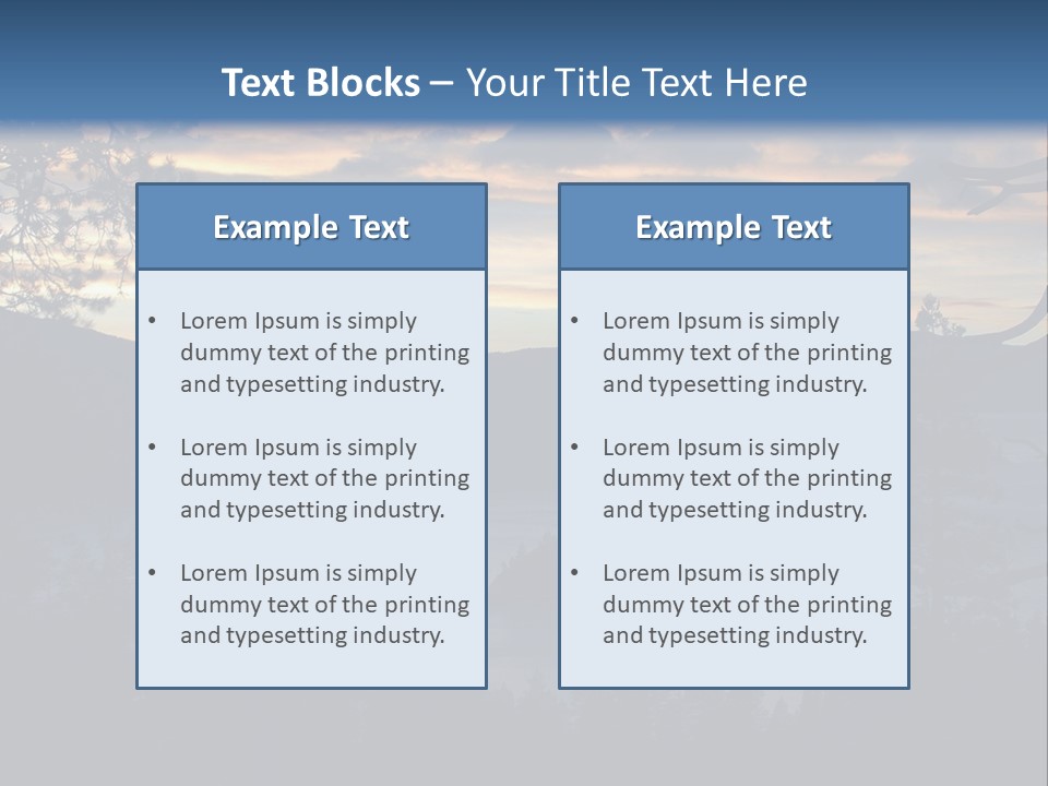 A Beautiful Sunset Over A Lake With Trees In The Foreground PowerPoint Template